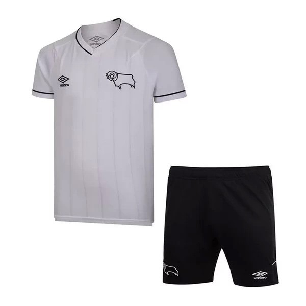 Camiseta Derby County 1ª Kit Niños 2020 2021 Blanco